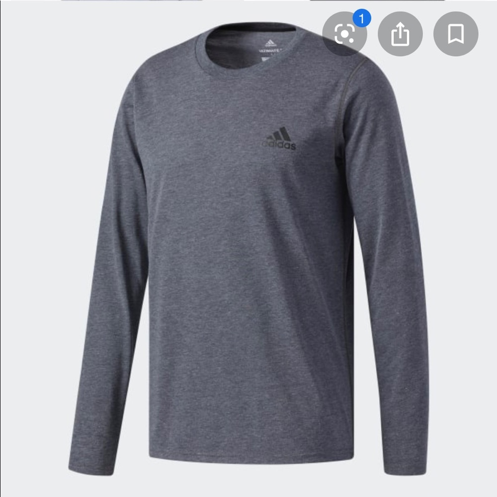 Heather grey adidas long sleeve drift shirt